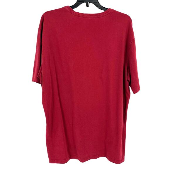 Noronna Slant Logo T-Shirt Mens Size  XL Burgundy Red - Picture 3 of 5